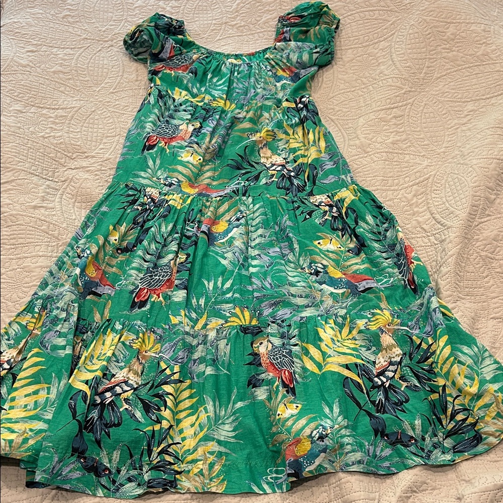Maeve Green Tropical Print Maxi Dress - Picture 2 of 7
